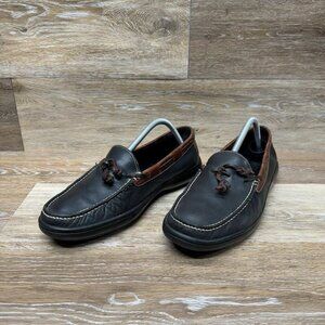 Cole Haan Black/Brown Leather Moc Loafers Men's Size 9